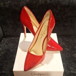 Jessica Simpson Red Patent Leather Heels